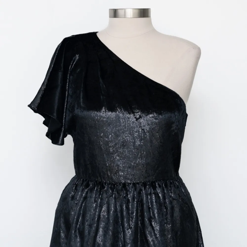 7 For All Mankind. New! One Shoulder Velour Dress. - Image 9