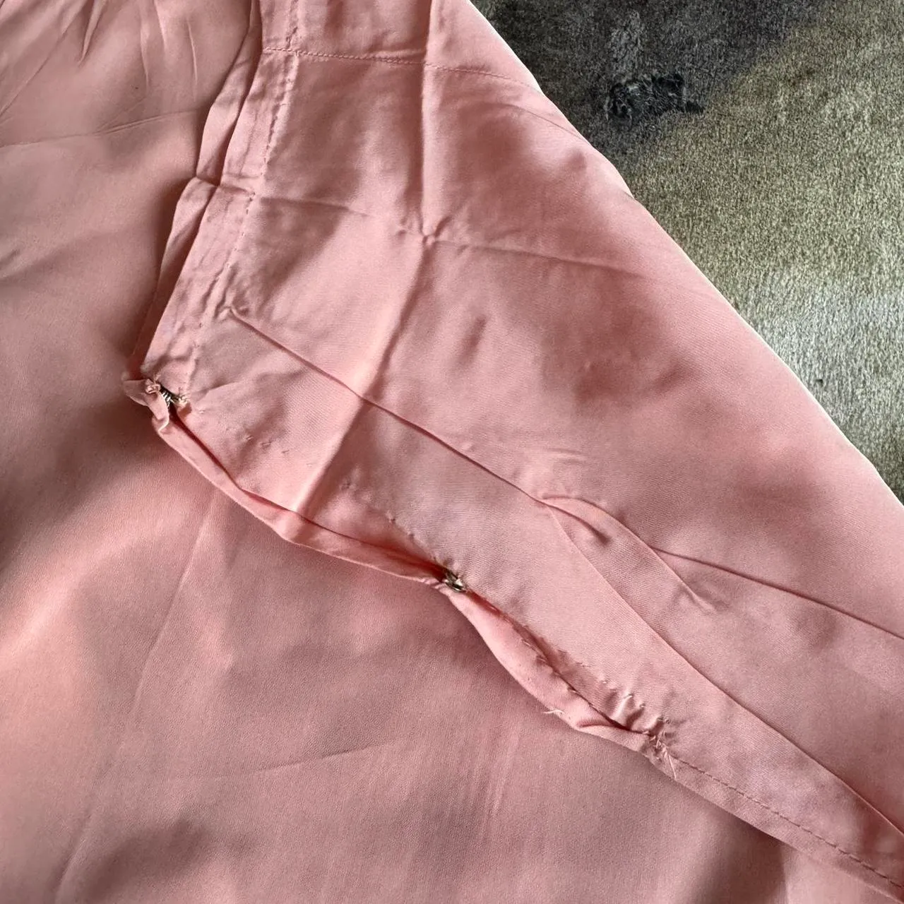 Coquette Peach Pink Slip Skirt With Lace Trim Size XS - Image 4