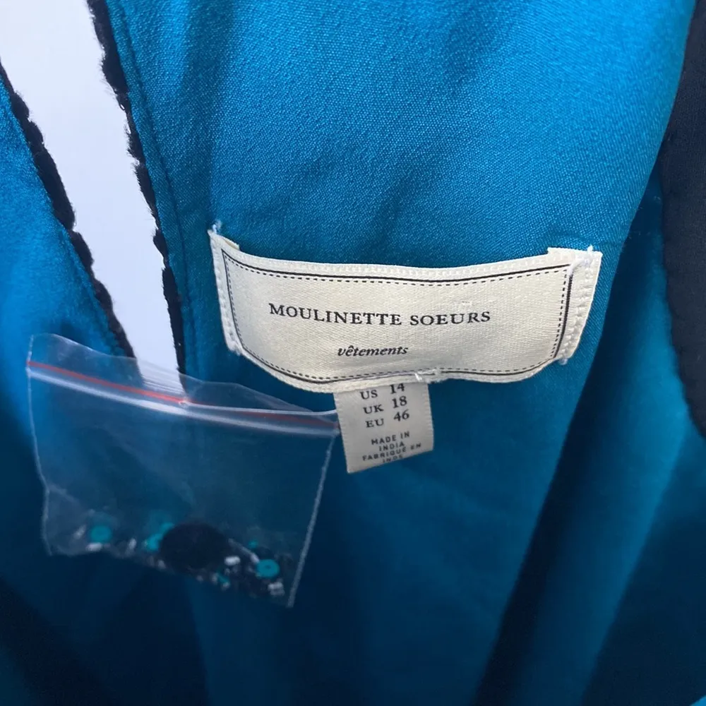 Anthropologie Moulinette Soeurs Velvet Sequin Embroidered Dress Size: 14 - Image 5