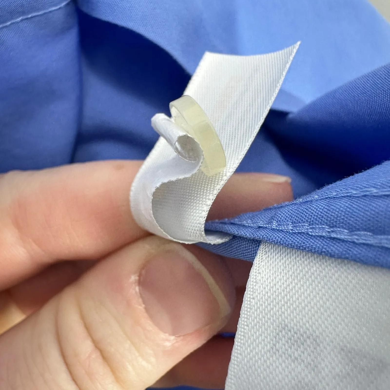 Lands End Womens Blue Long Sleeve Button Up Shirt No Iron Broadcloth Size 24W - Image 6