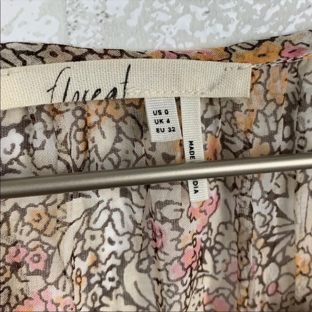 Anthropologie Floreat Calla Floral Lace Up Tank 0 - Image 8