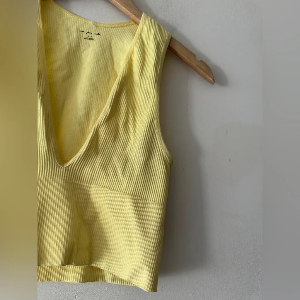 Urban Outfitters Out From Under Yellow Hailey Seamless Plunge Ribbed Bra - Image 4