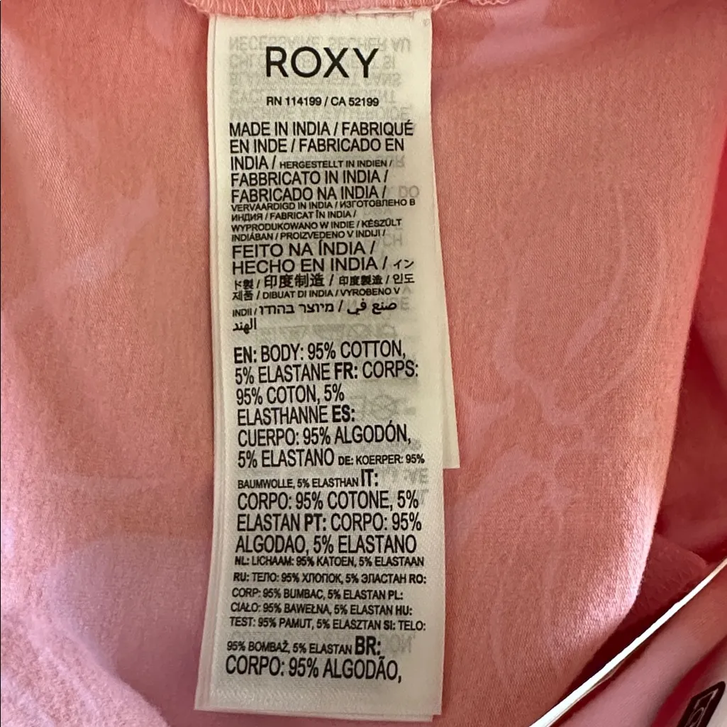 Roxy Pink and Red Floral Bike Shorts Women’s Sz Small NWT - Image 6