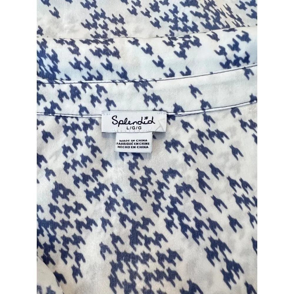 Splendid Satin Girlfriend PJ Houndstooth Geo - Image 3