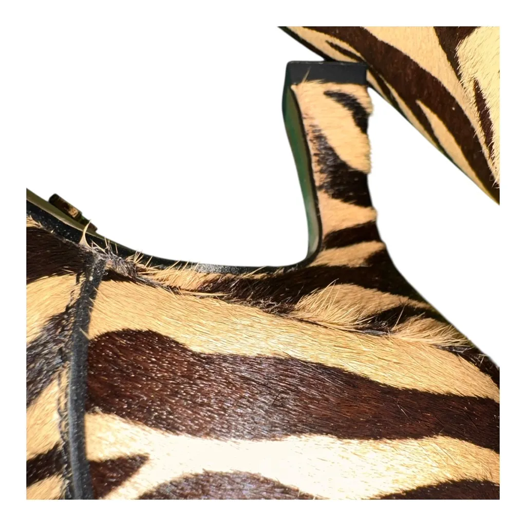 SAM EDELMAN Lizzie Calf Hair Leather Heeled Boot Tiger Striped Women’s 5M/EU 35 - Image 9