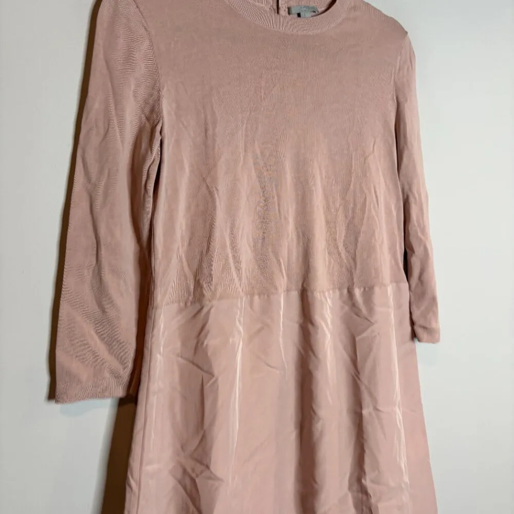 COS Mixed Media Contrast Light Knit Short Casual Dress - Image 3