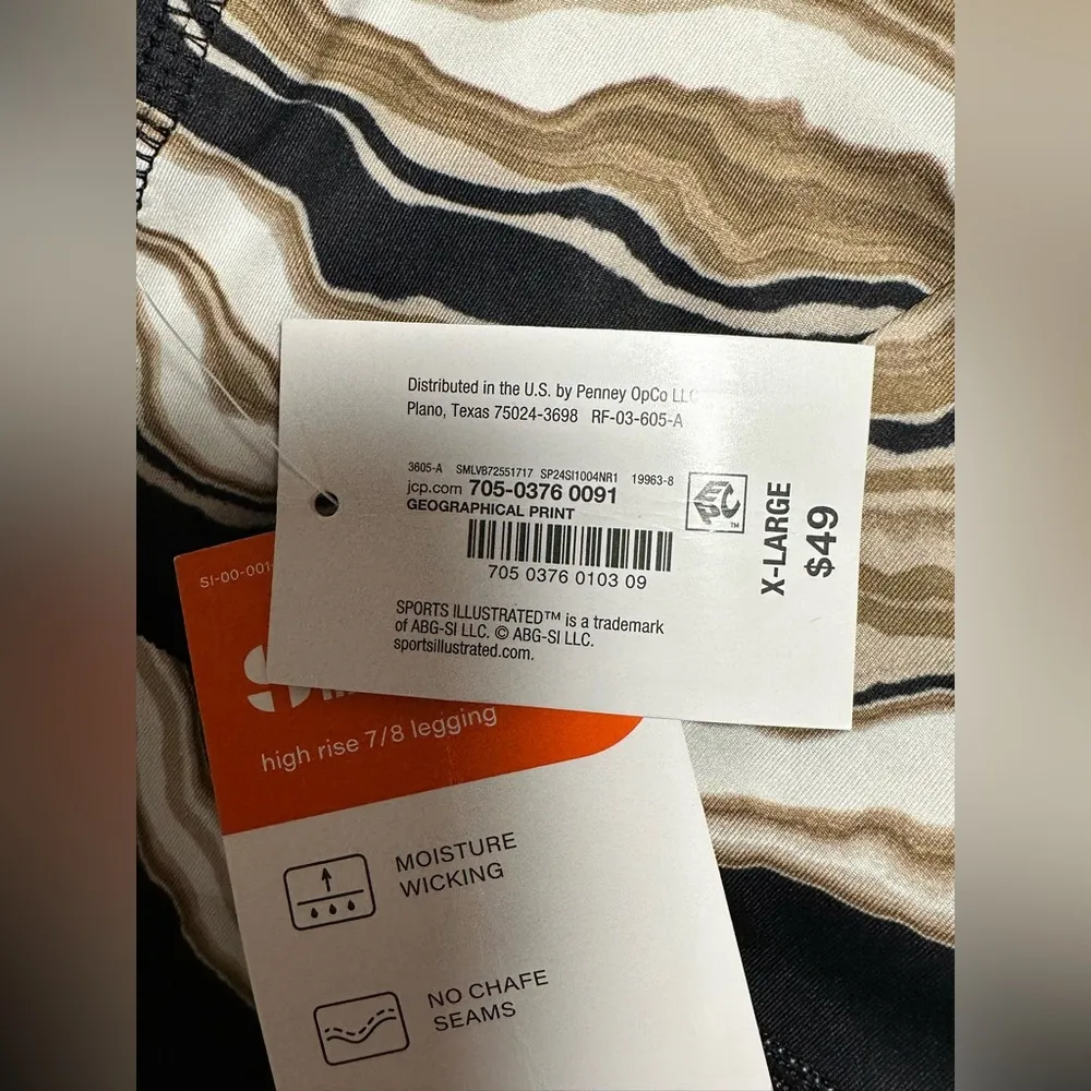 Sports Illustrated Black Brown Beige Women’s Leggings Workout Walking Run New XL - Image 10