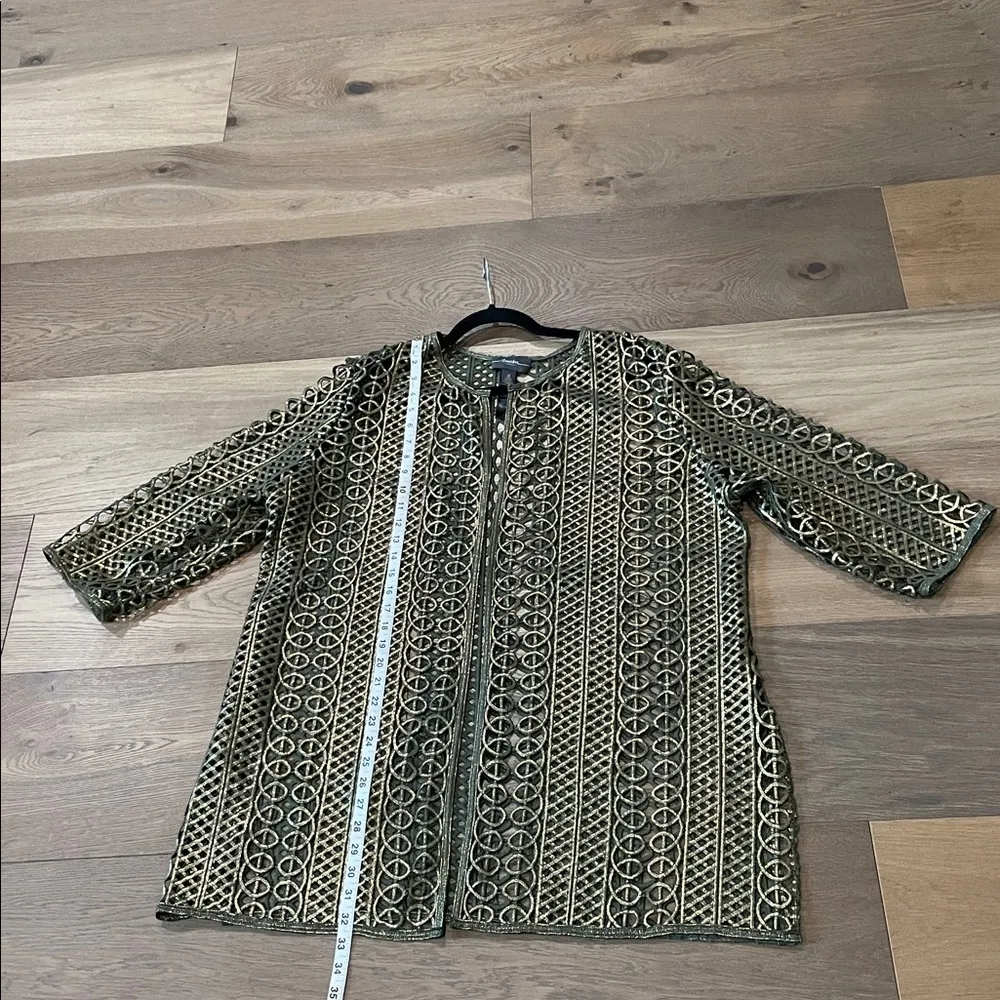 Chico's Travelers Cardigan, Sleeveless Top, Pants Size 3 - Green - 3 Piece Set - Image 11