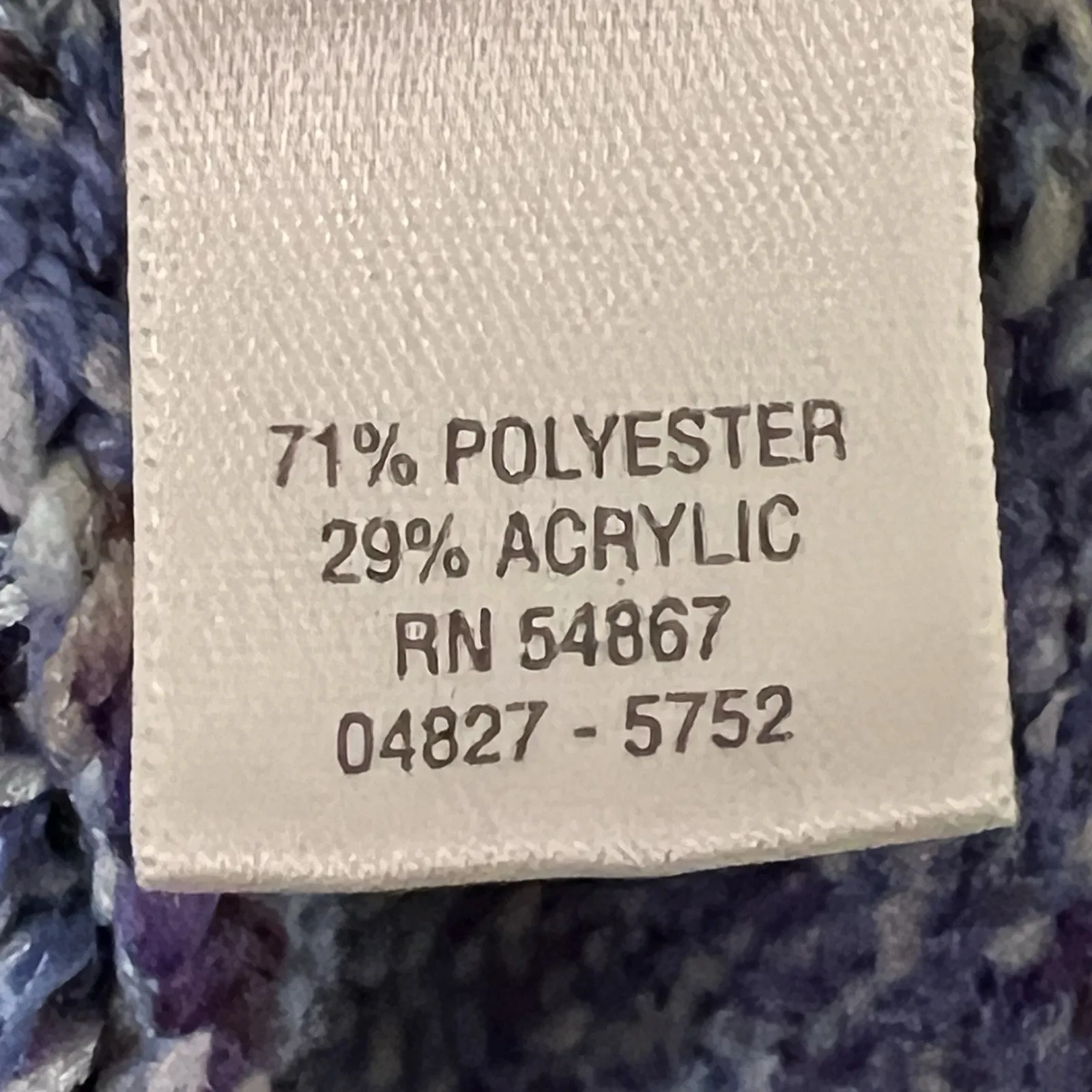 Christopher & Banks Purple White Pattern Button Jacket 3/4 Sleeve Plus Size 1X - Image 4