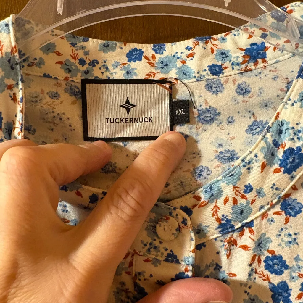 Tuckernuck Calico Floral Royal Shirt Dress - Image 3