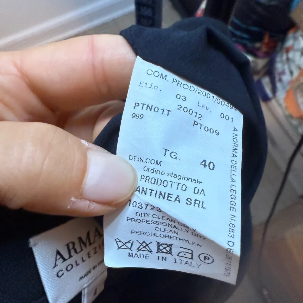 Armani Collezioni Classic Two Piece Black Skirt Suit Set - Image 7