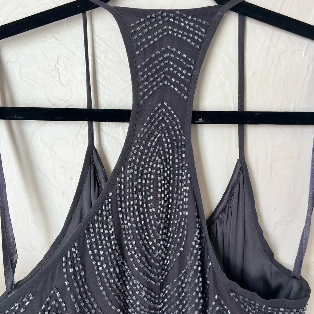 Parker grey beaded Racerback mini dress size XS - Image 6
