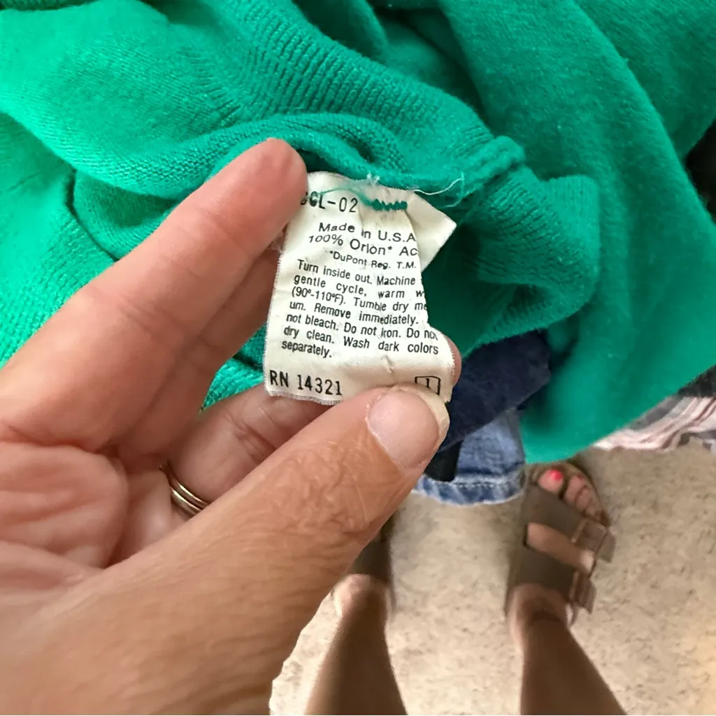 Vintage Christian Dior Actifs Long Sleeve V-Neck Sweater - Image 5