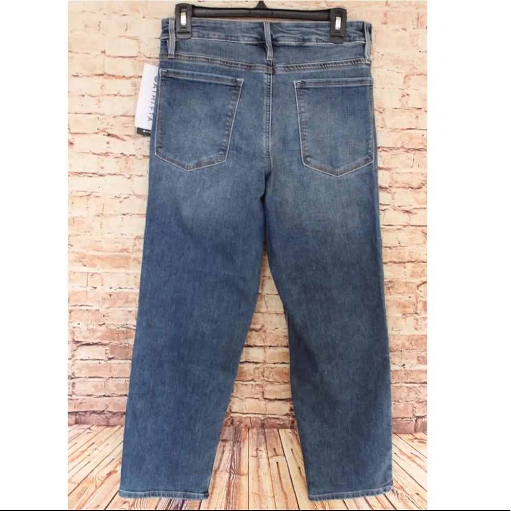 Athleta | Scultptek Slim Straight Crop Jeans Lapis Wash - Image 4