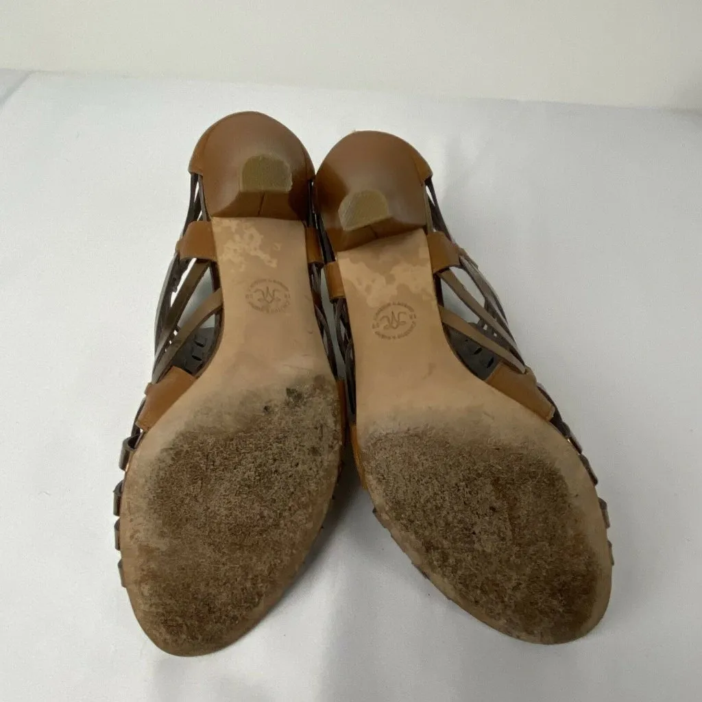 Johnston & Murphy Women's Tan and‎ Evie Caged High Heel Sandal Size 6.5 M - Image 9