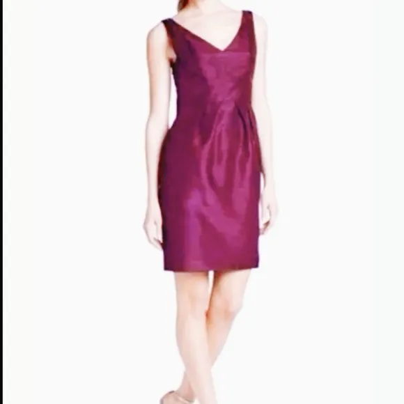 Jenny Yoo Collection Cadie Plum Purple Shantung Sash
Waist Tie Cocktail Dress 24 - Image 2