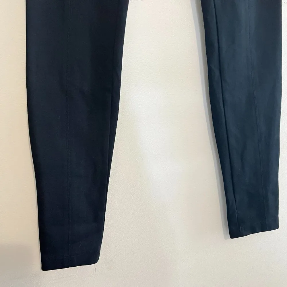 Vince Black Ponte Pants Casual Business Work Pant Skinny Pant Zip Pocket Stretch - Image 2