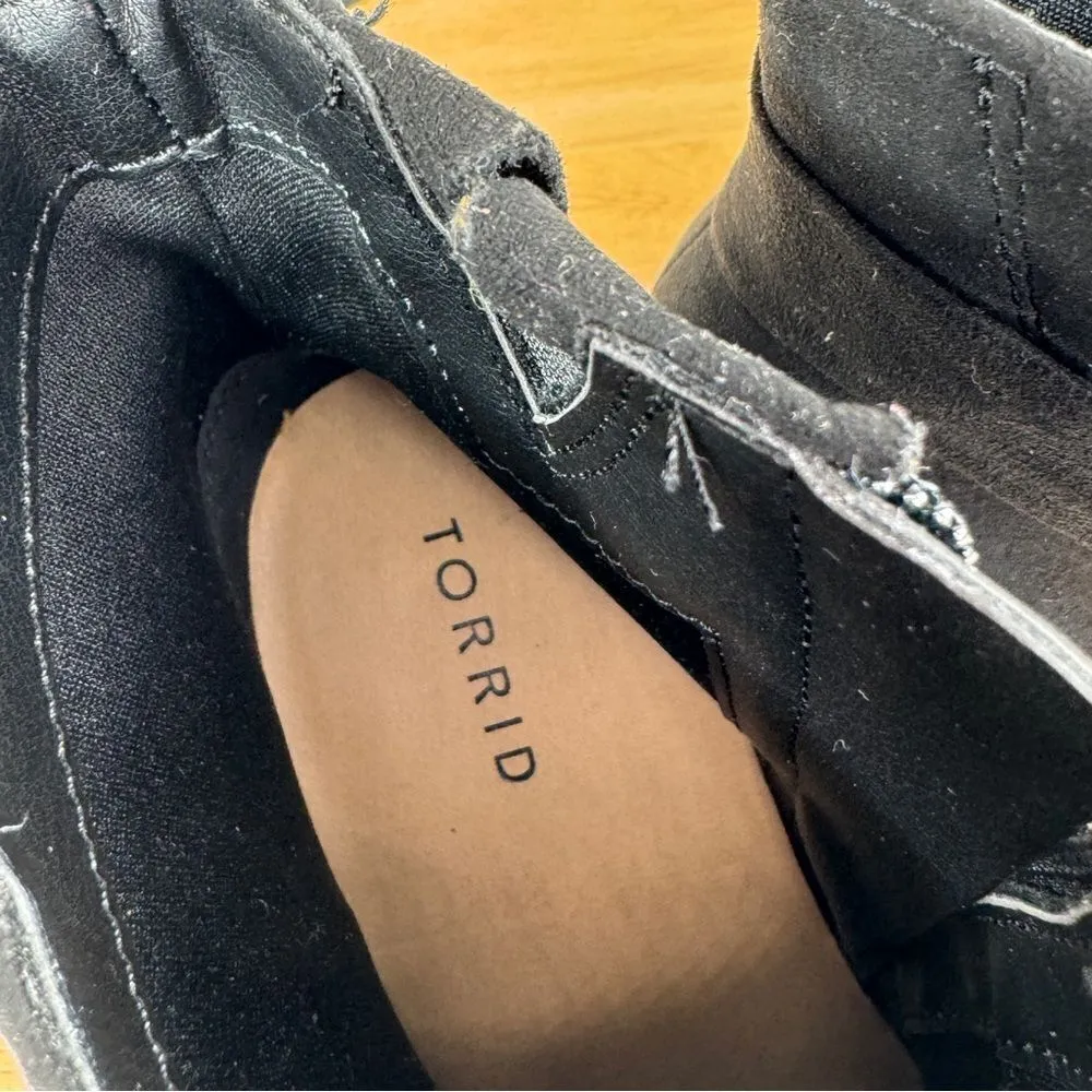 Torrid Studded Side Bow Ankle Boots Booties Black Microfiber‎ 9.5W - Image 13