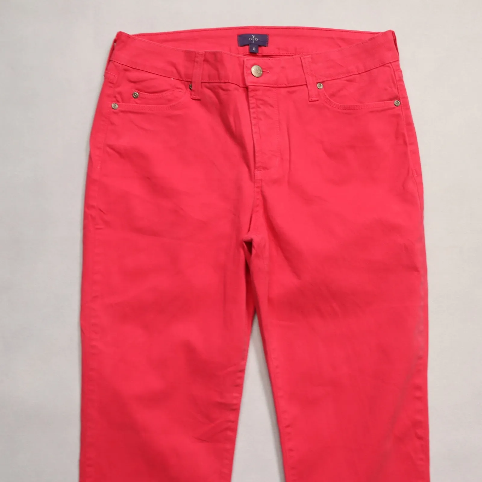 NYDJ Pink Ankle Colorful Beach Kawaii Vibrant Tapered Neon Indie Soft Pants 8 - Image 3