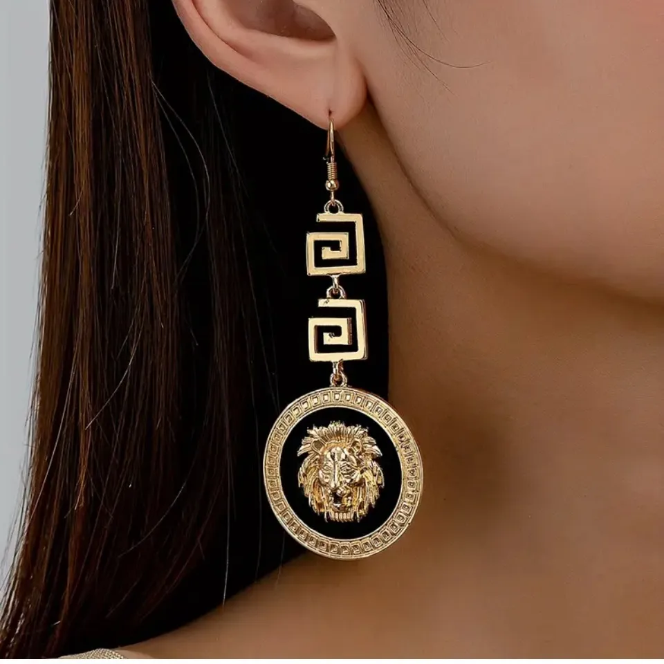 Lion Head Earrings - Image 2