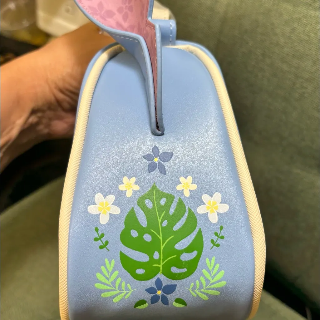 Liz Claiborne Satchel pink Floral handbag crossbody purse shoulder bag - Image 5