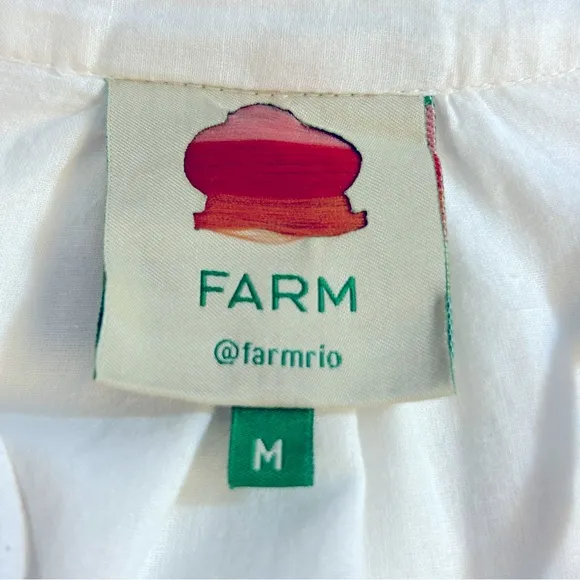 Farm‎ Rio Off-White 3D Flower Mini Dress Size M - Image 12