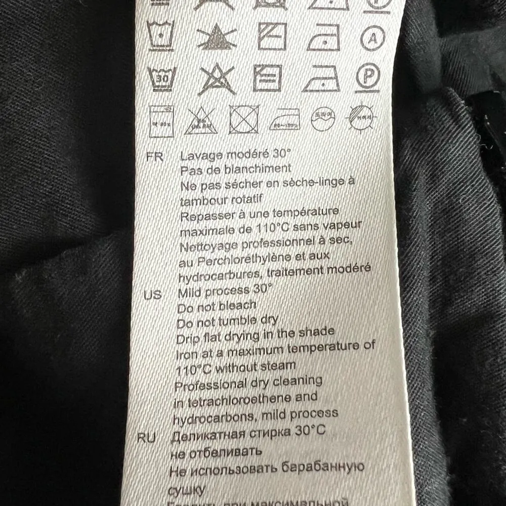 Sandro Paris Women’s Cotton Tiered Fanfan Black Layered High Waist Mini Skirt S - Image 8