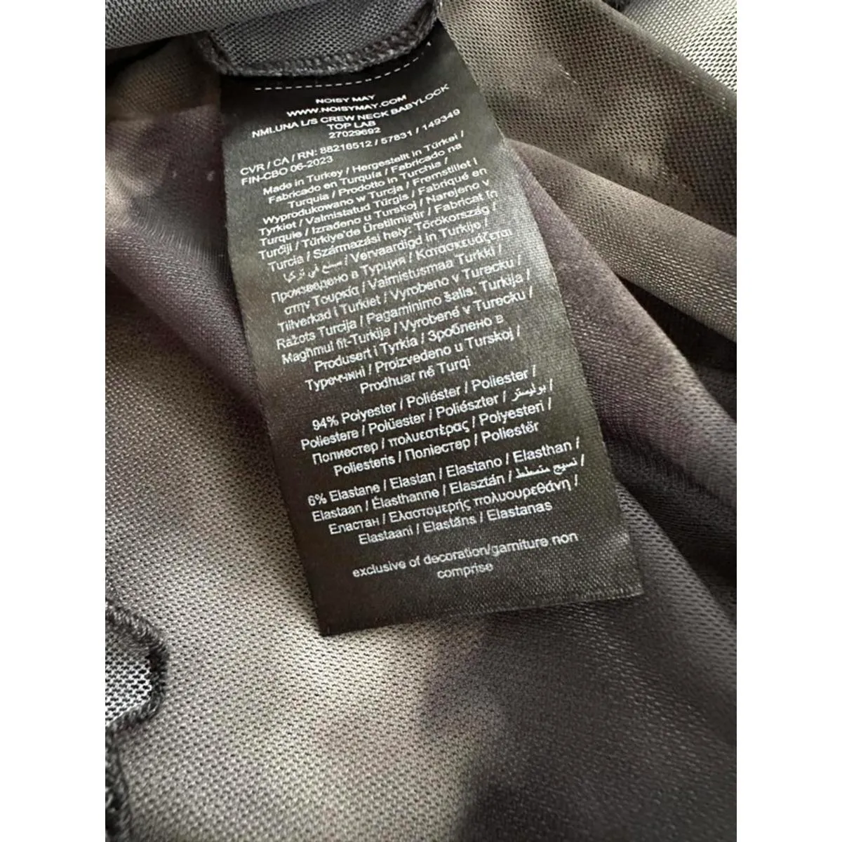 Noisy May Luna Sheer Lettuce Edge Long Sleeve Top Moon Print Black NWT Size XS - Image 8