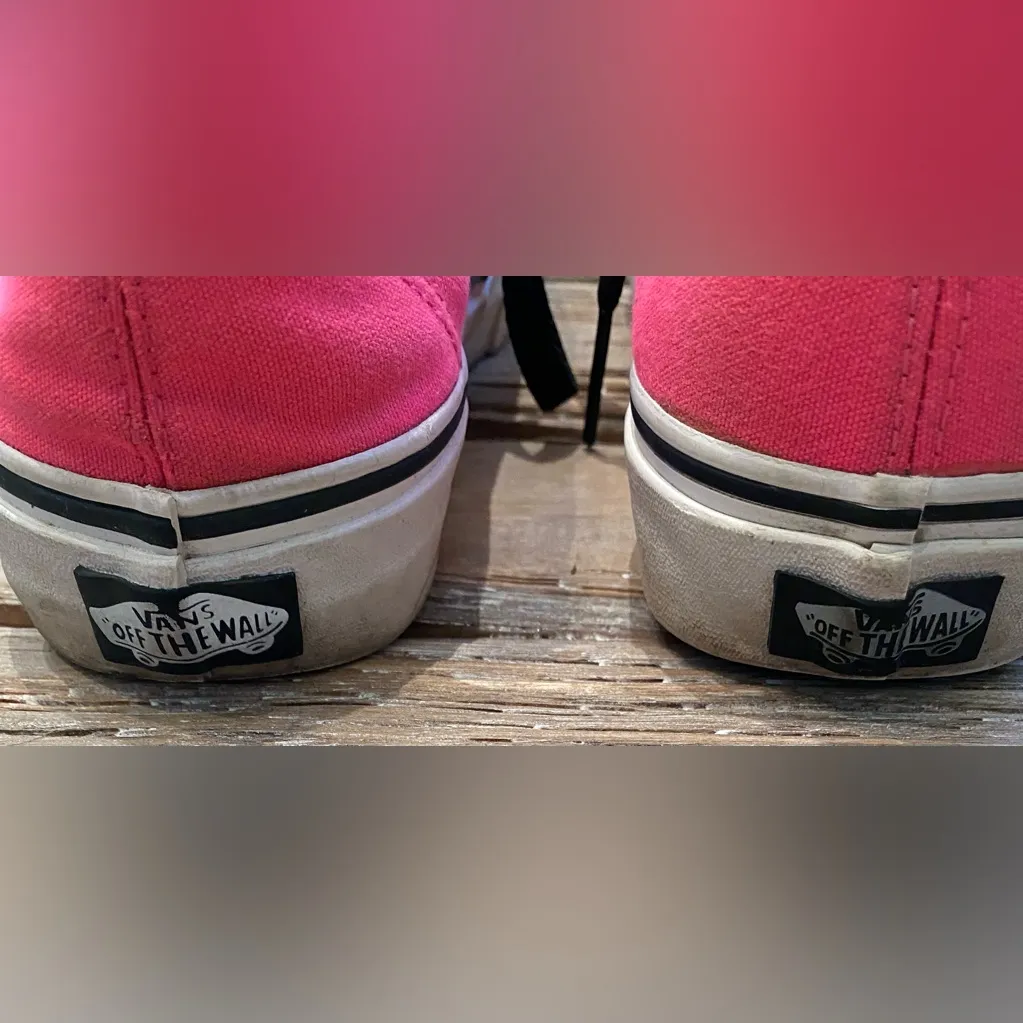 Vans Men’s 6.5/Women’s 8 Hot Pink Low Rise‎ Sneakers - Image 5