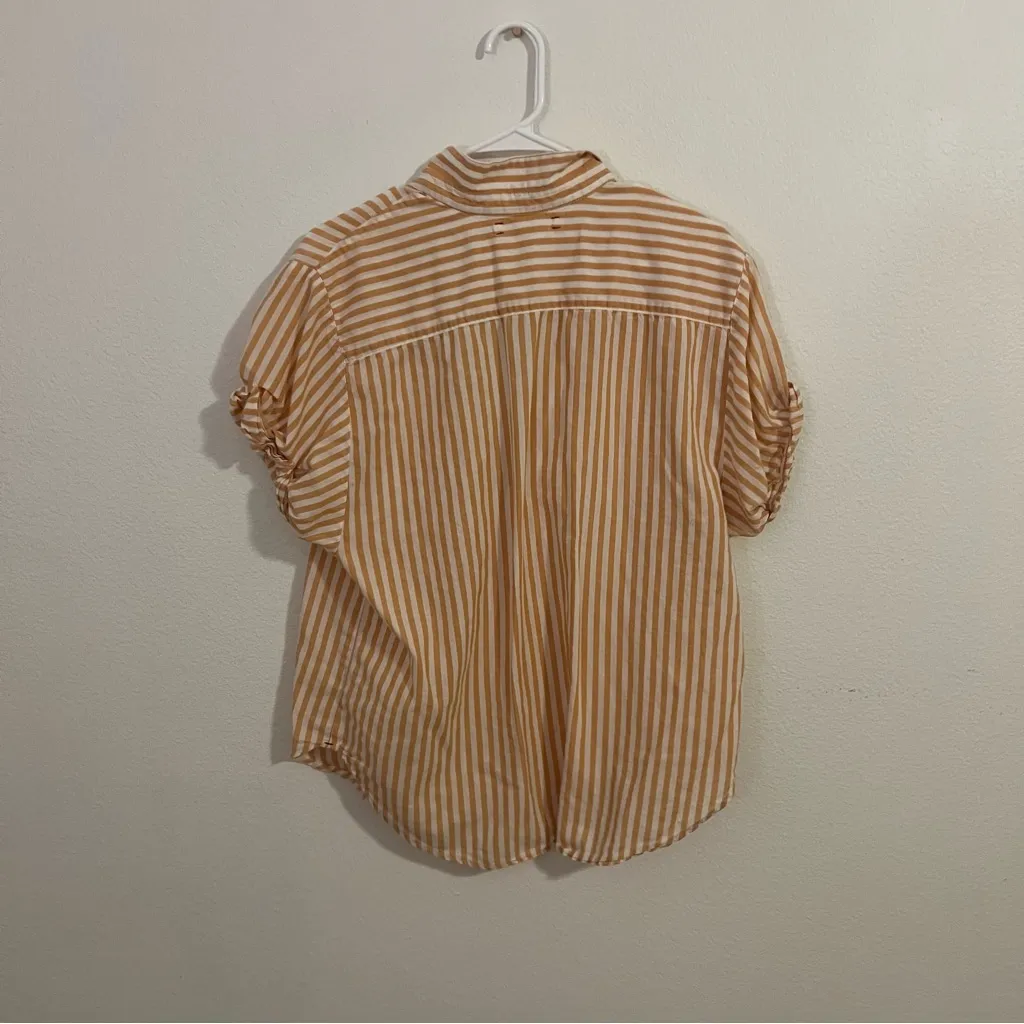 XiRENA orange and White Striped Top Size M - Image 7