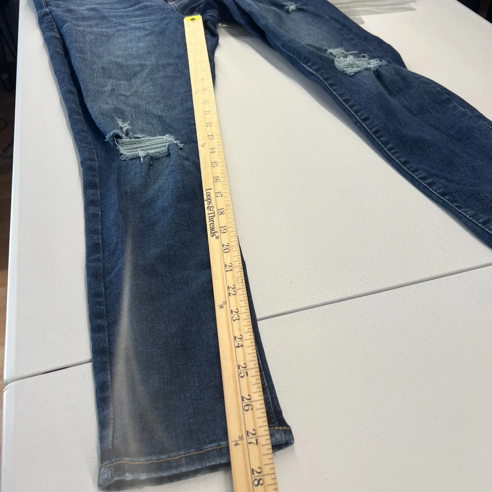 Gap Favorite Jegging Jeans Womens 12 Blue Cotton Denim Stretch Mid Rise Distress - Image 9