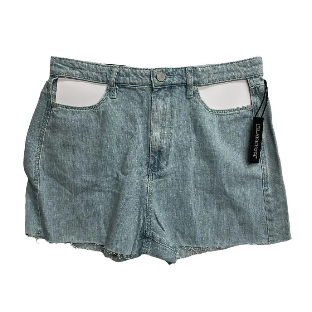 Blank NYC Women's Cut Out Pockets High Waist Raw Hem Denim Shorts Size 30‎ - Image 8