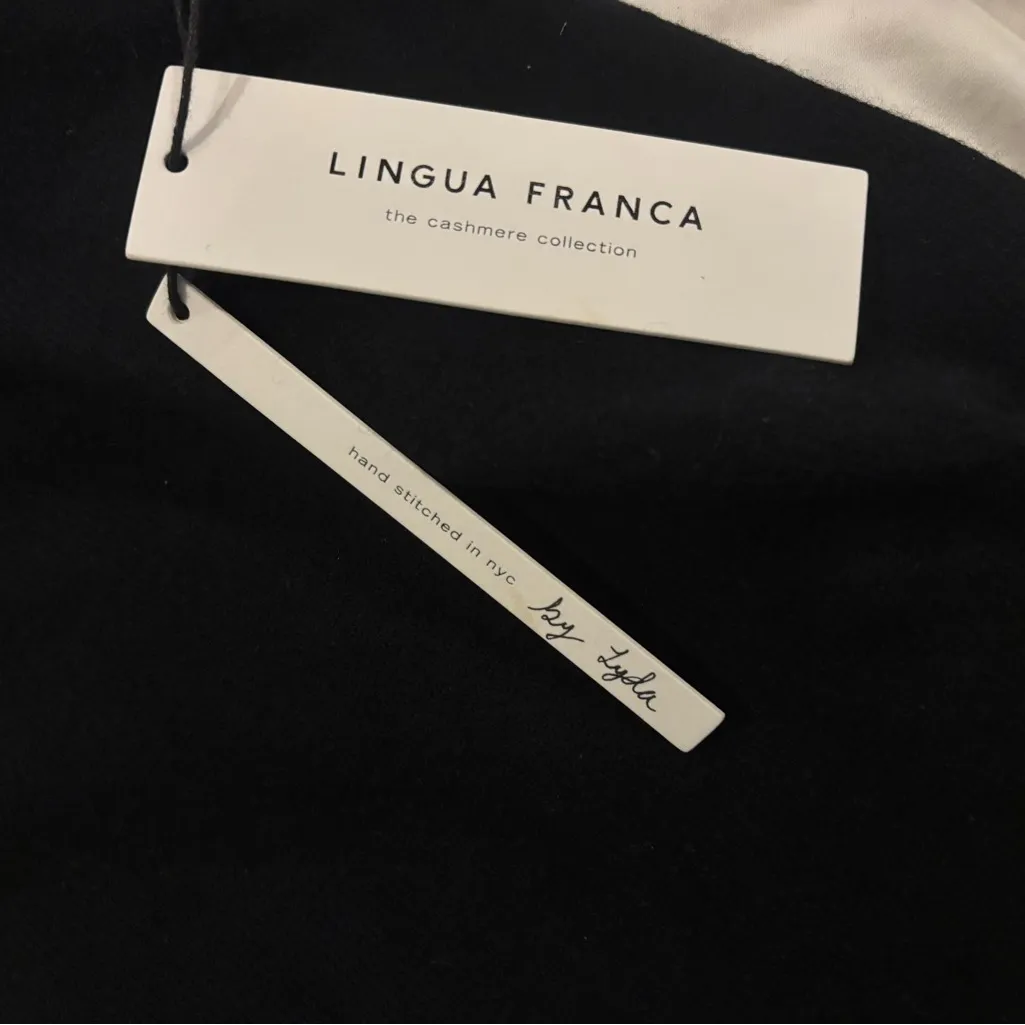 Lingua Franca 100% Cashmere Times Up Sweater Black Women's Size XS NWT - Image 4