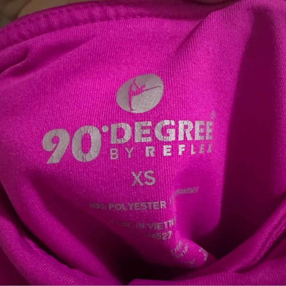 90 Degrees by REFLEX Leggings Women’s size XS hot pink squat proof mid rise - Image 3