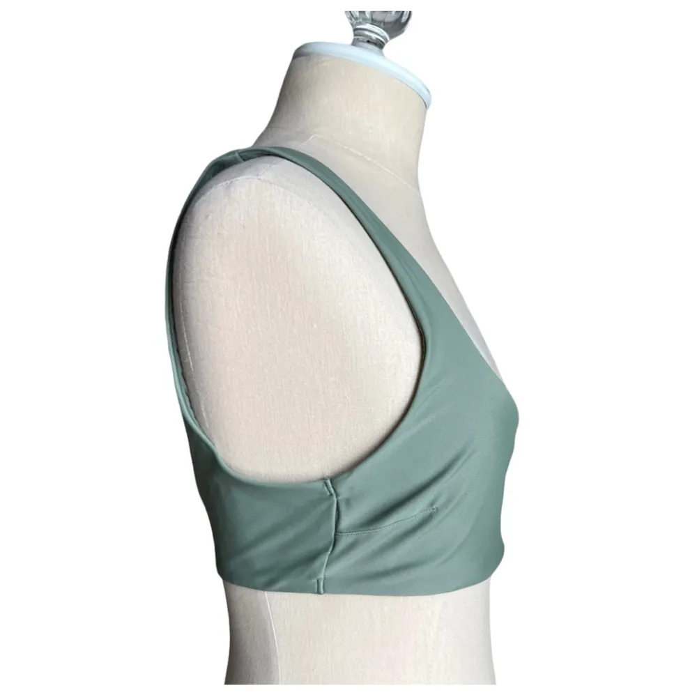 Aerie Wide Strap Scoop Bikini Olive Green Bikini Small Top, Medium Bikini Bottom - Image 7