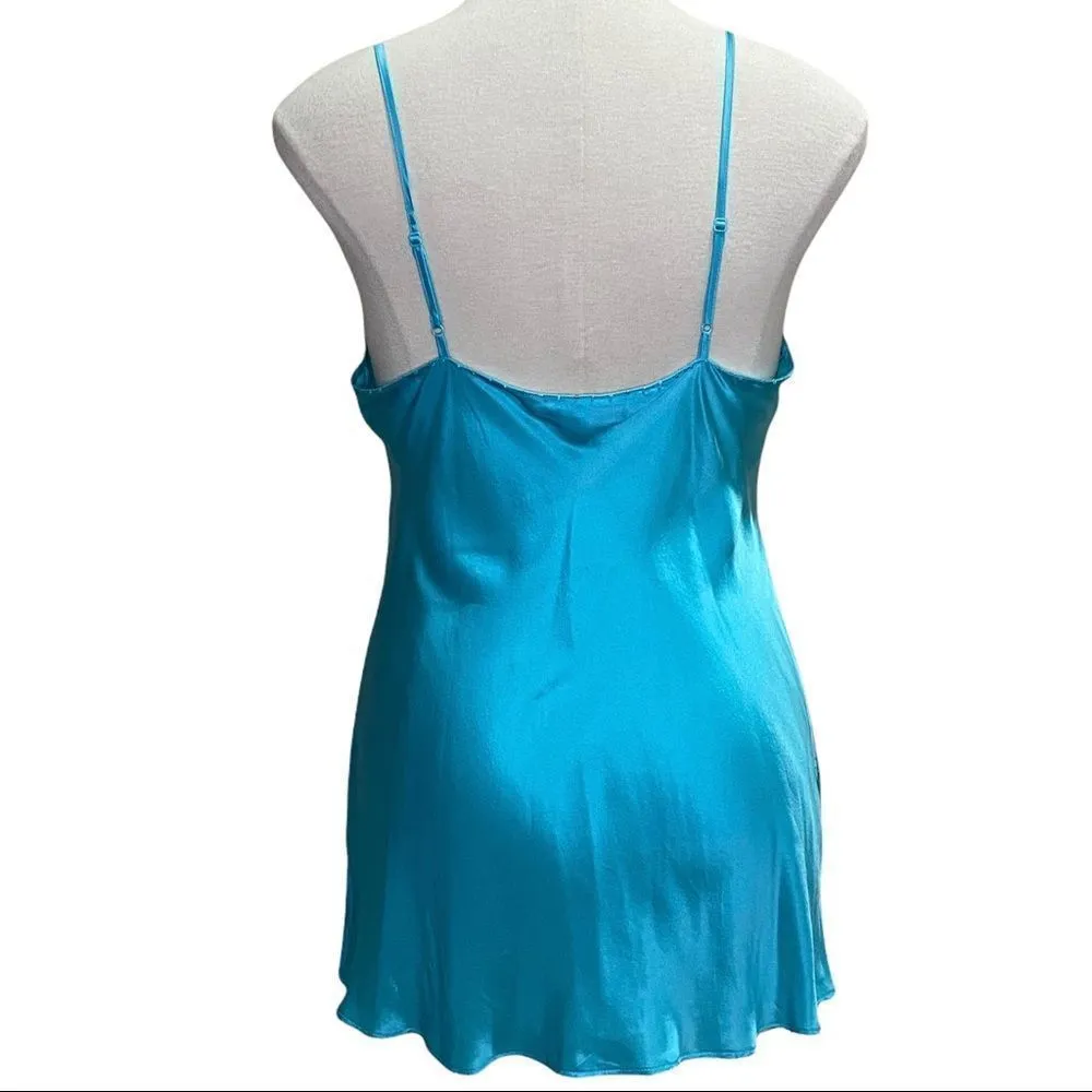 Victoria's Secret 100% Silk Vintage Chemise Nightie Beadwork Embellished M - Image 5