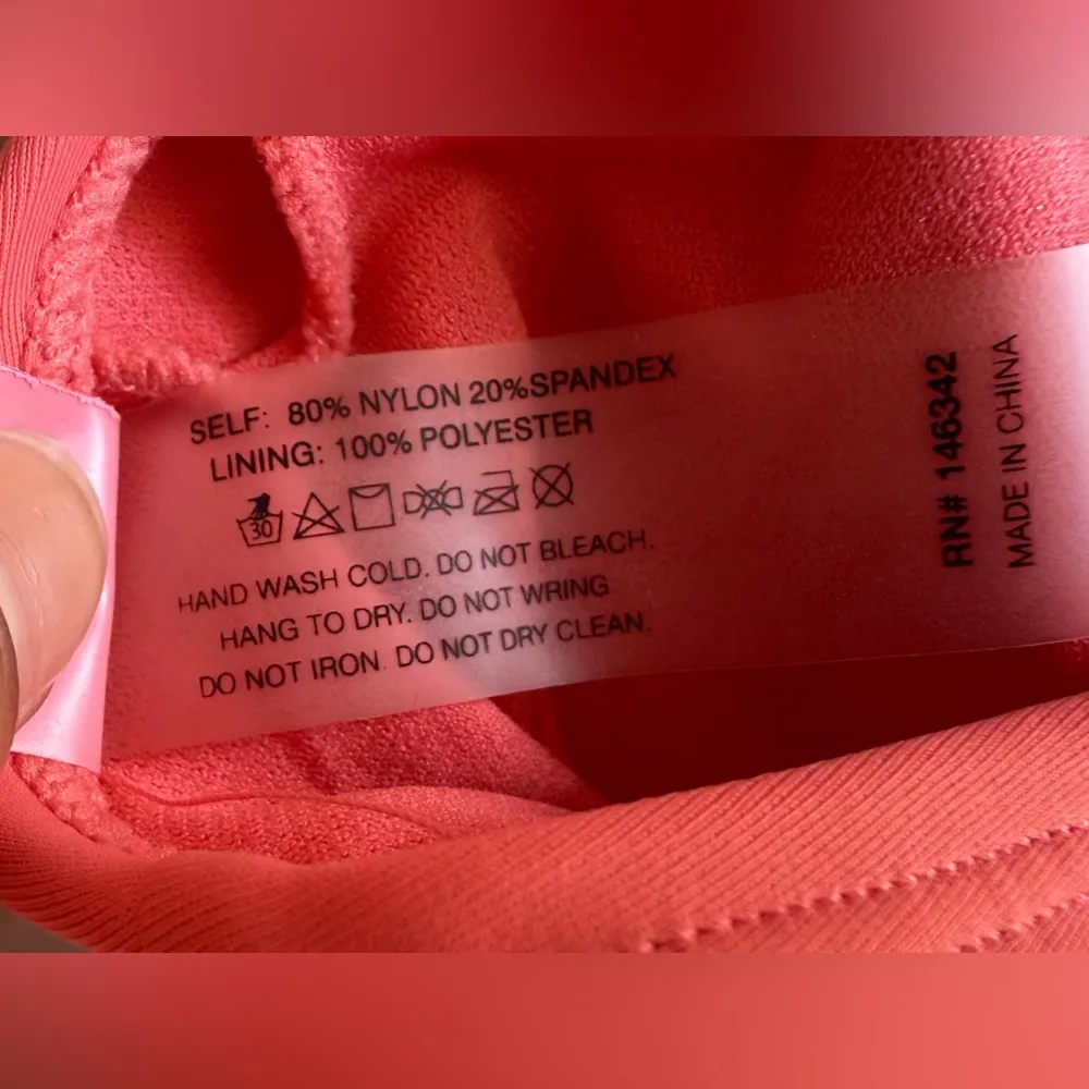 Juicy Couture Orange One Piece Swimsuit - Size L Tie Zipper Comfy Beach Summer - Image 5