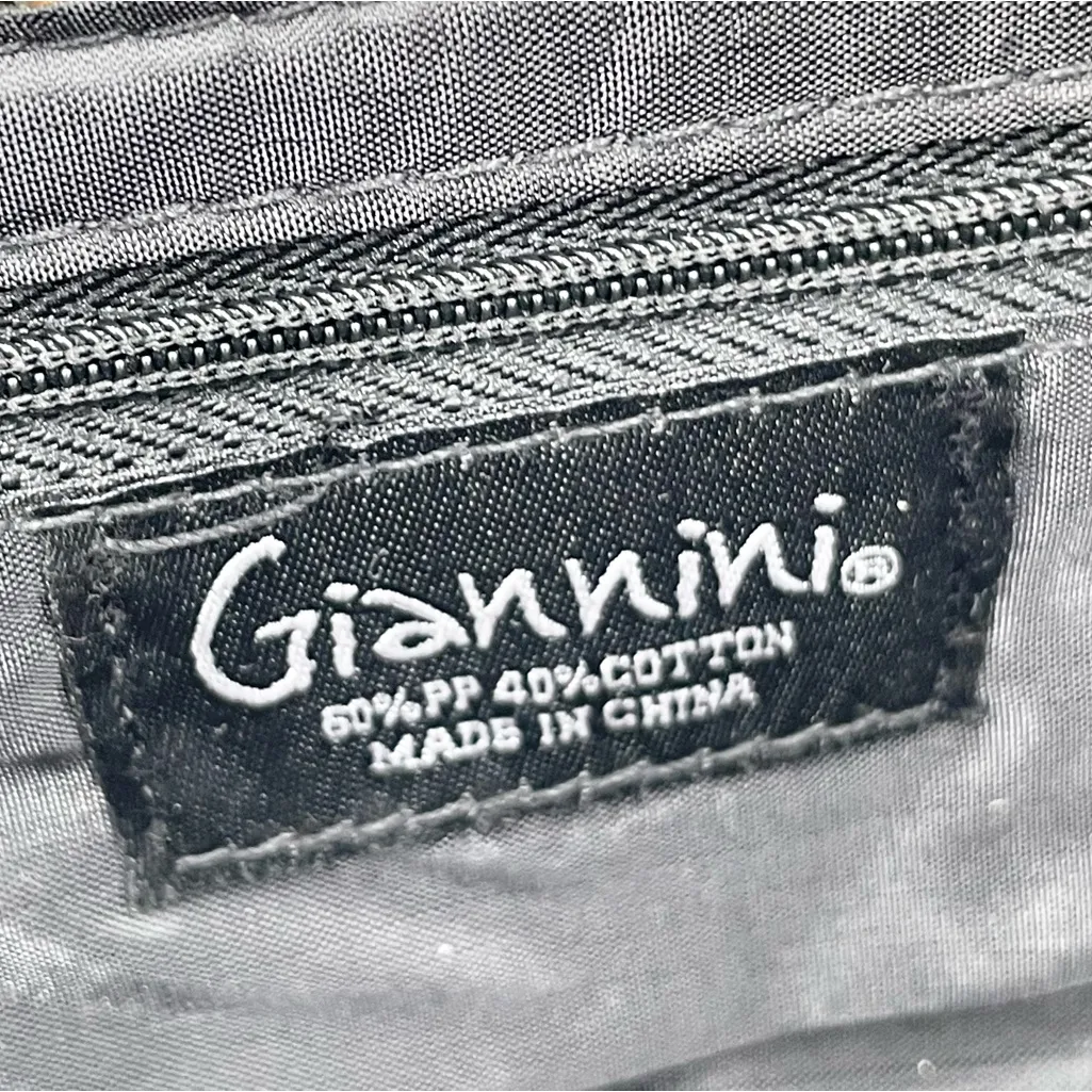 Giannini Leopard Print Slim Envelope Clutch Bag Purse Cotton Blend Textured Boho Brown - Image 4