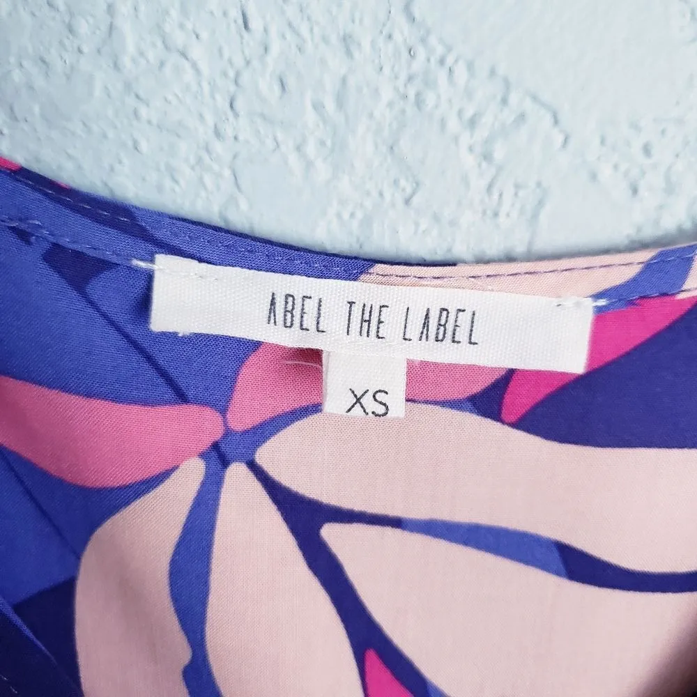 Anthropologie Abel The Label Bold Floral V-neck Hi Low Dress - Image 6