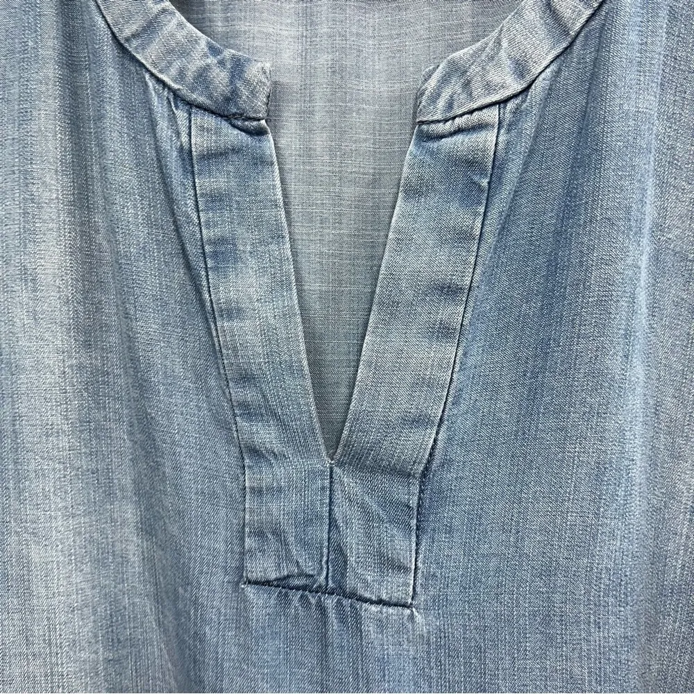 Velvet Heart large Tencel Chambray Tunic Dress w/pockets cold shoulder - Image 6