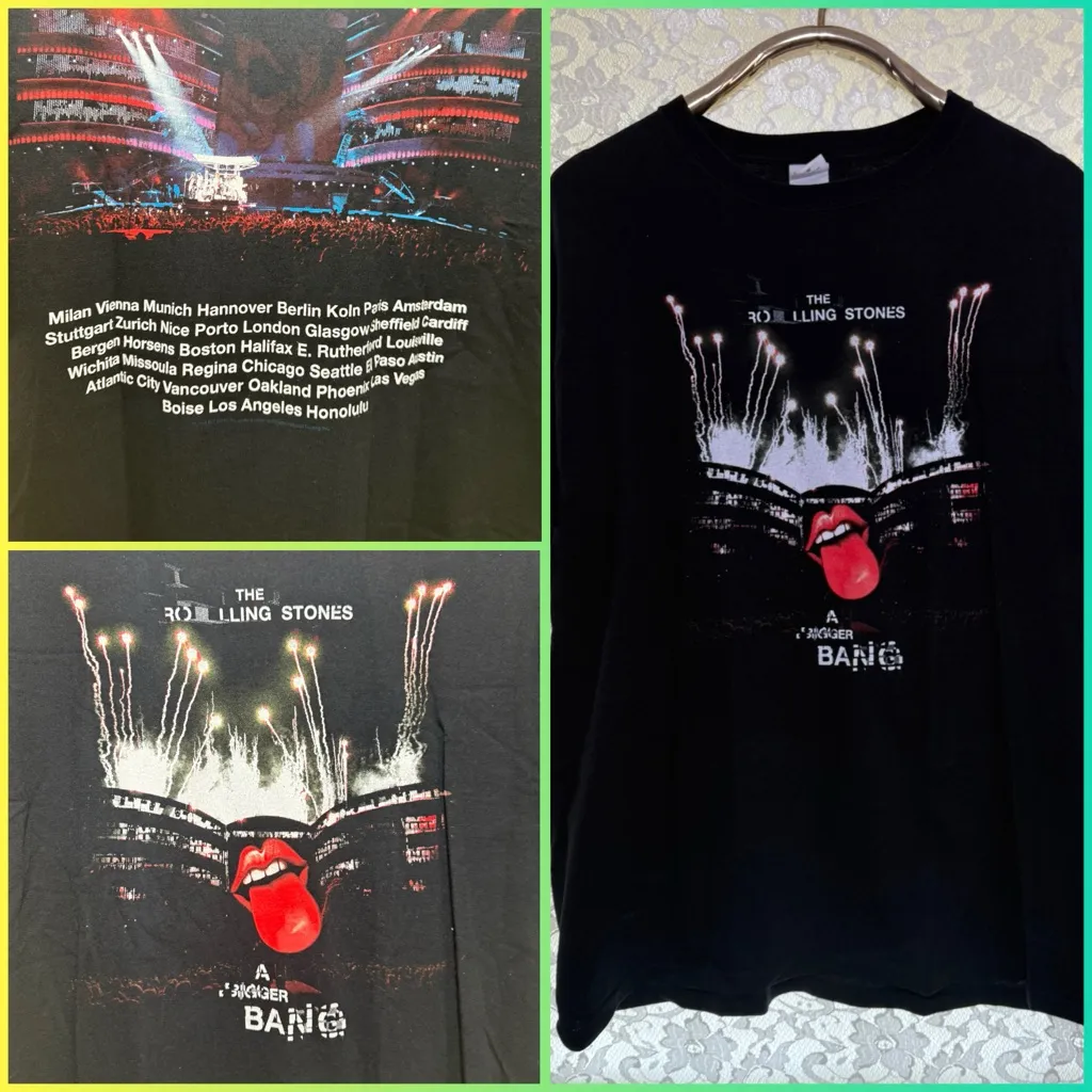 The Rolling Stones Black Tee a bigger bang concert tee shirt XL like new - Image 2