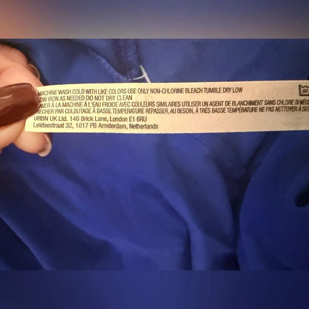 FP MOVEMENT Hot Shot Tee Romper Electric Shock Blue Free People Sz Sm Oversized - Image 8