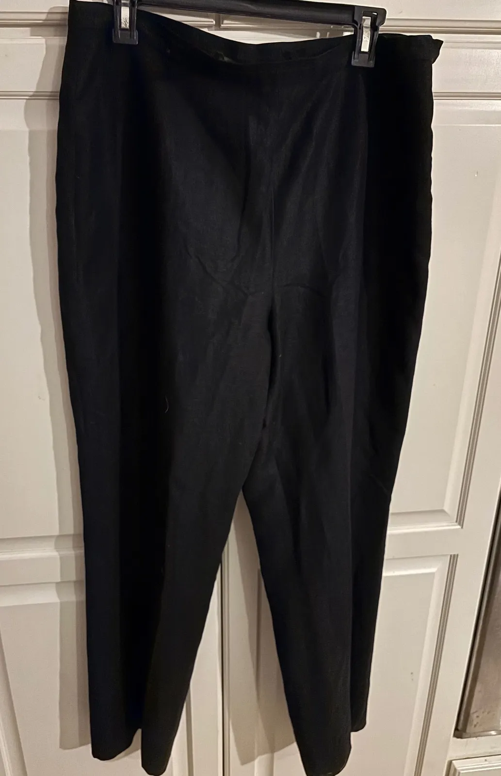 Kasper Black Linen Blend Career Dress Pants Office Straight Leg Size 14 - Image 1