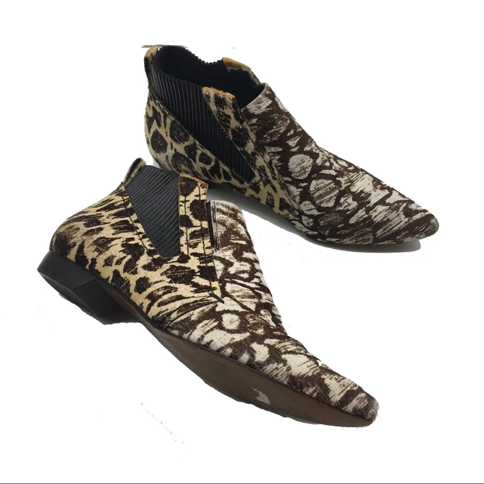 Derek Lam 10 Crosby Ponyhair Patterned Booties - 6.5 - Image 2