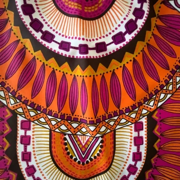 Prana Purple & Orange Aztec Tribal‎ Print Tankini Top Size Small - Image 3