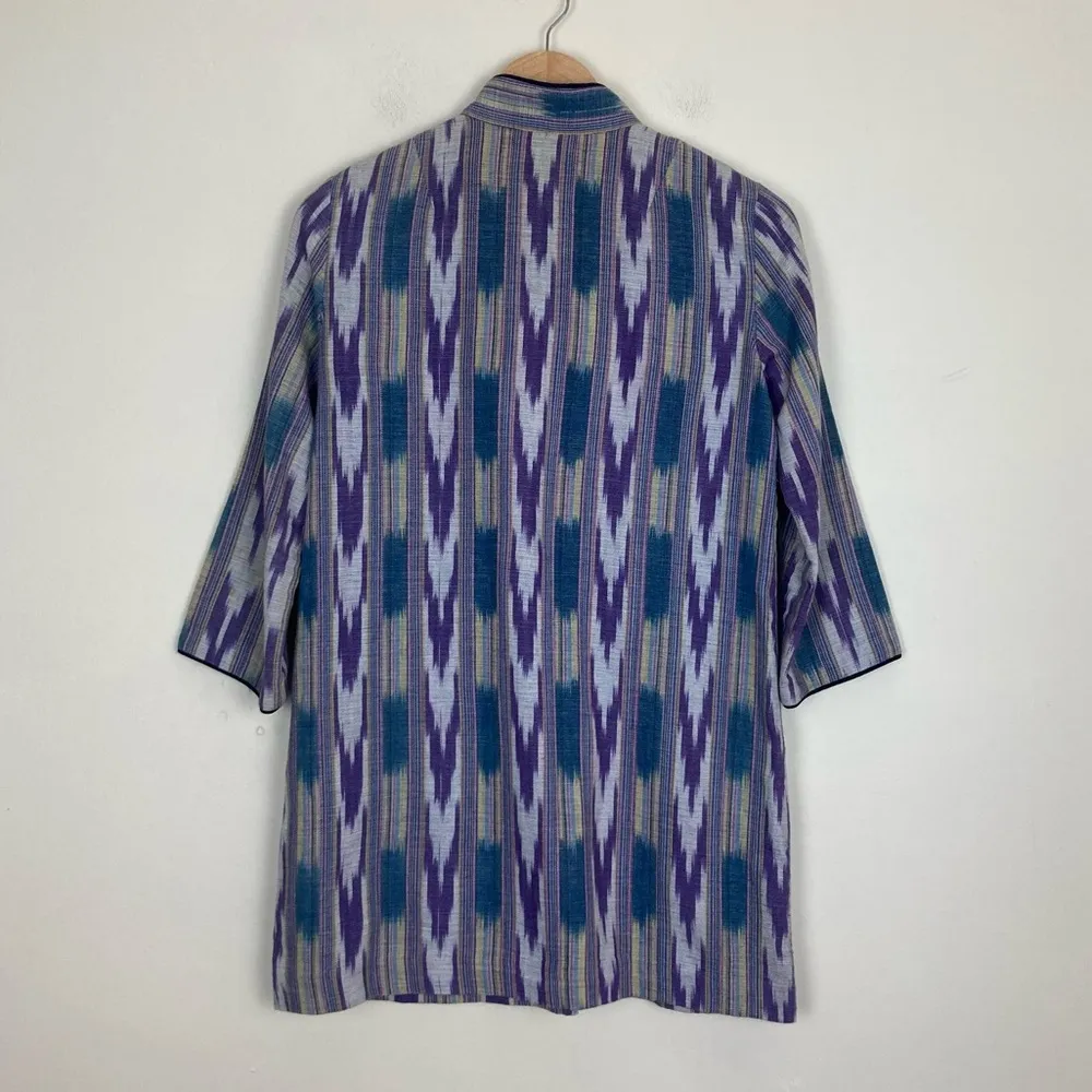 Emerson Fry boho purple ikat print tunic mini dress or top. XS - Image 8