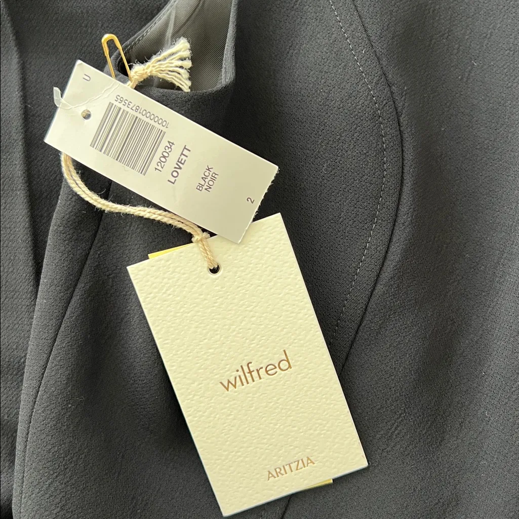 NWT ARTIZIA X WILFRED LOVETT BLACK LOW BACK JUMPSUIT SIZE 2 $148 - Image 8