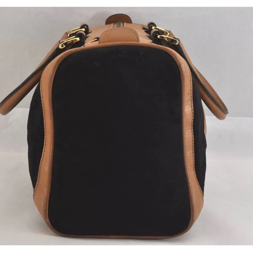 Gucci Black and Tan Boston Bag - Image 5
