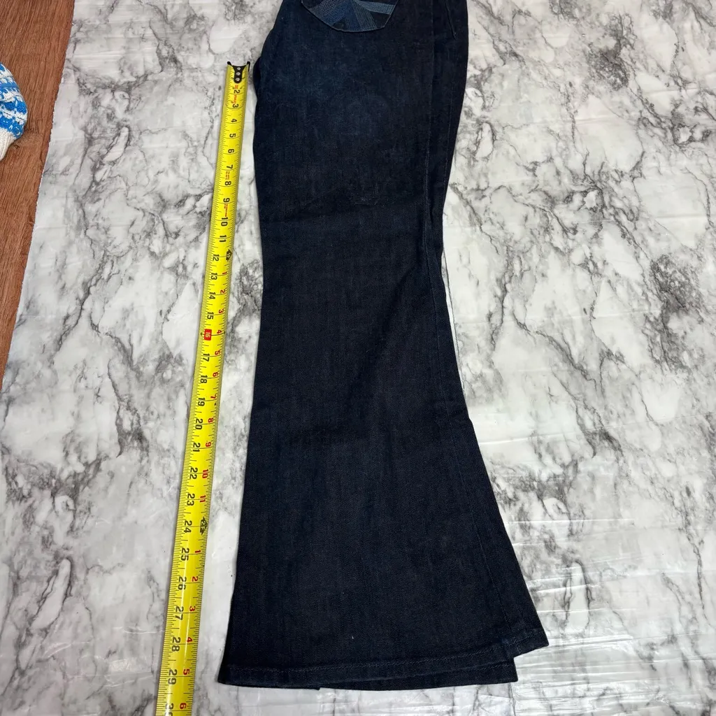 American Eagle vintage Y2K real flare dark Wash denim jeans size 6 - Image 7
