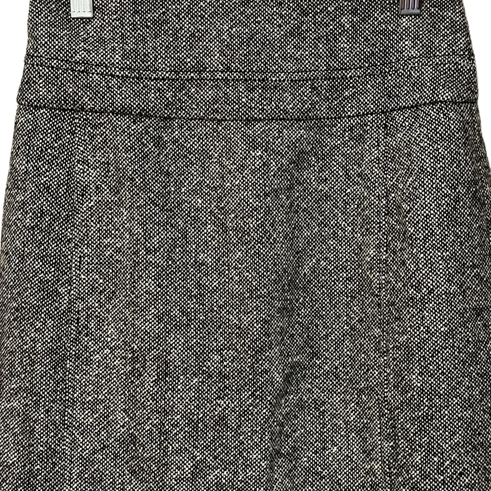 Club Monaco‎ Black Gray Wool Blend Tweed Pencil Straight Skirt Size 2 #301041 - Image 2